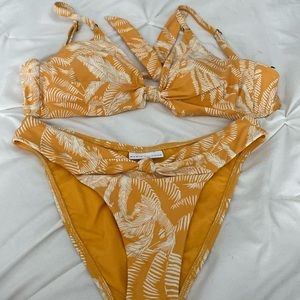 Robin Piccone Chandy, yellow bikini, top is Medium, bottom is Small, $114 , $98